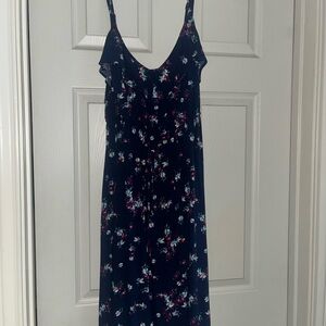 Torrid Navy Floral Dress with Spaghetti Straps